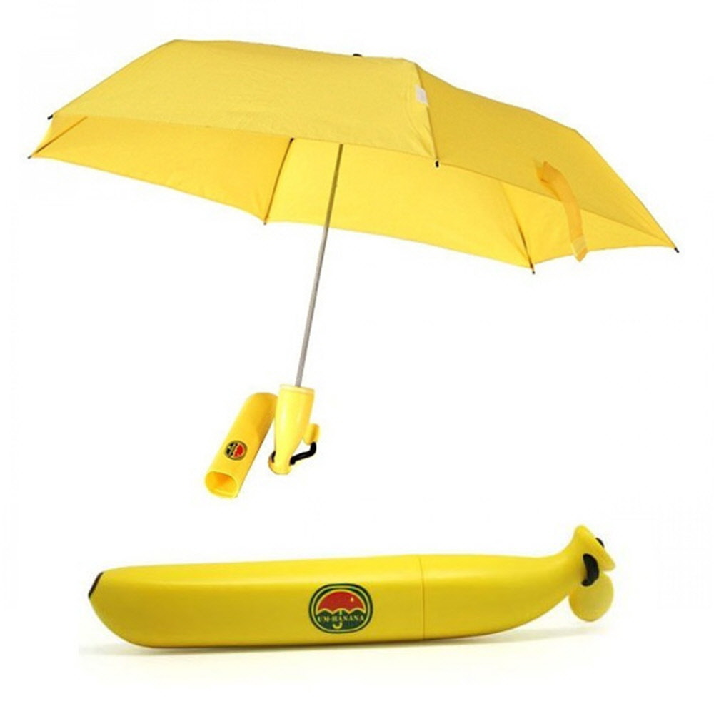 바나나케이스 3단수동접이식 휴대용우산